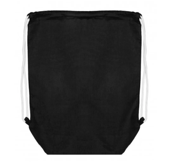 Black Cotton Backpack with bottom gusset