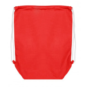 Red Cotton Backpack with bottom gusset