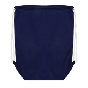 Navy Blue Cotton Backpack with bottom gusset