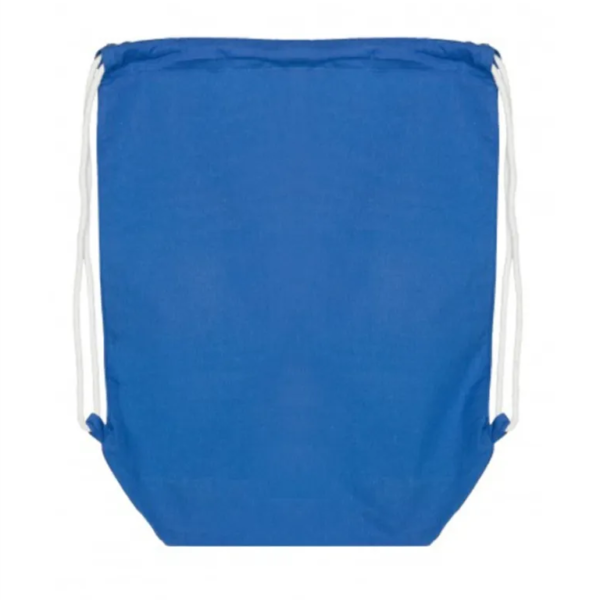 Royal Blue Cotton Backpack with bottom gusset