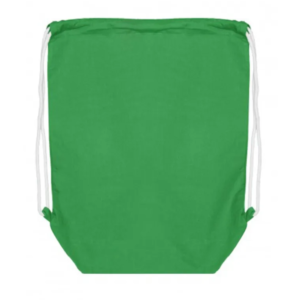 Green Cotton Backpack with bottom gusset