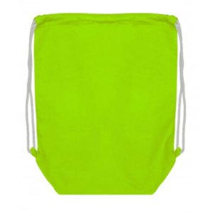 Lime Cotton Backpack with bottom gusset