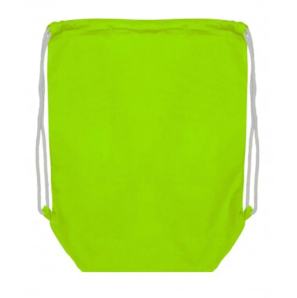 Lime Cotton Backpack with bottom gusset